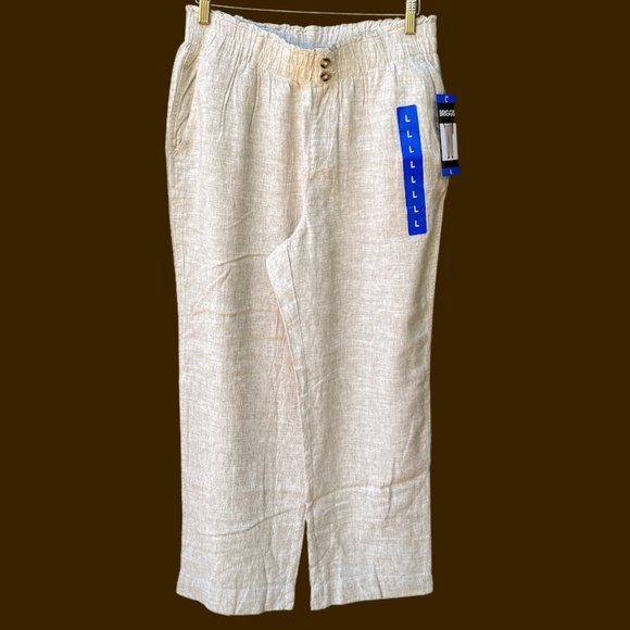 Briggs New York Pants - NWT Briggs Linen/Rayon Pull-On Baggy Trousers